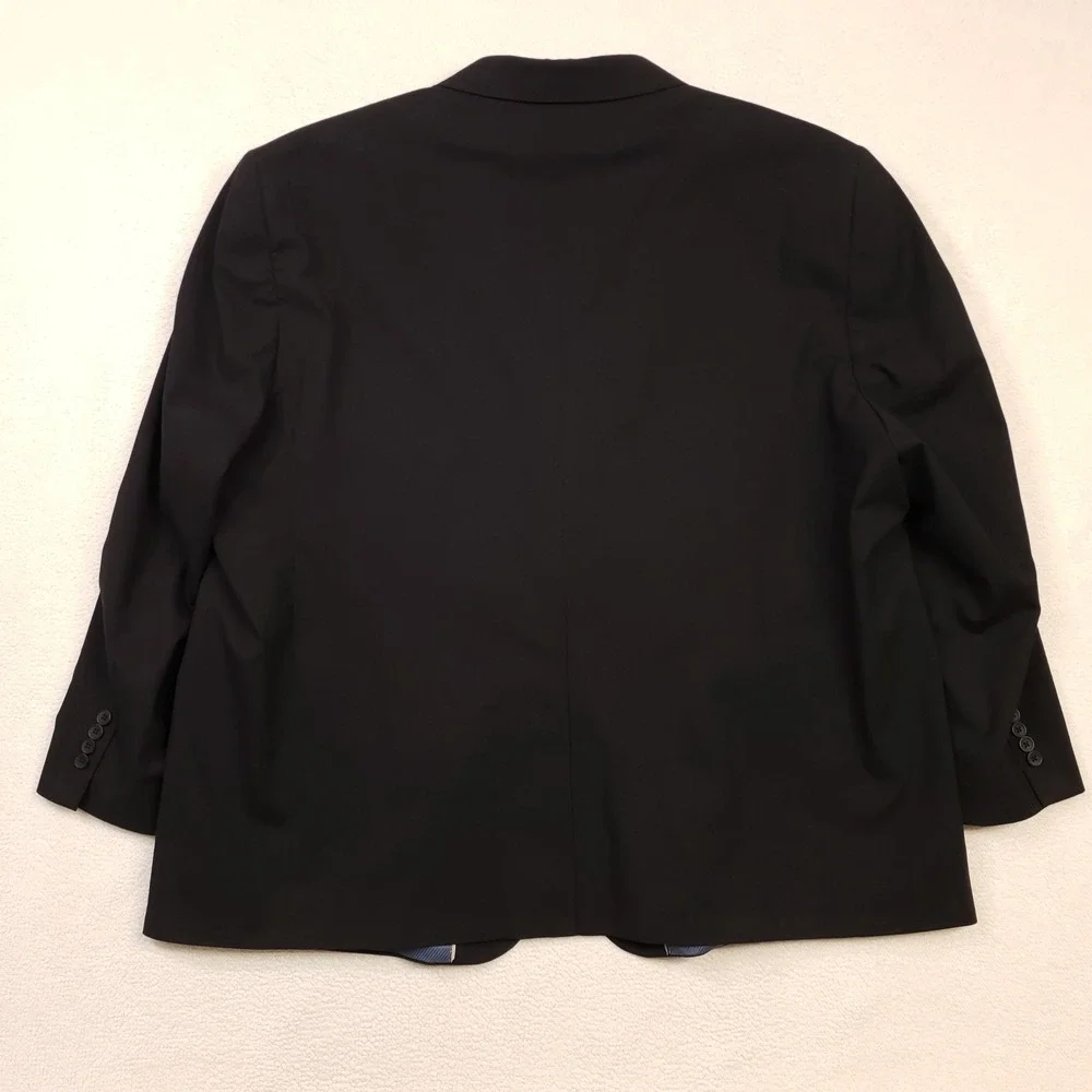 Oak Hill Suit Jacket Mens 56 Long Black Wool Blend Stretch Blazer Big & Tall